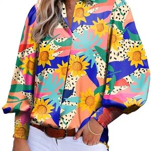 Floral Multicolor Women's Top